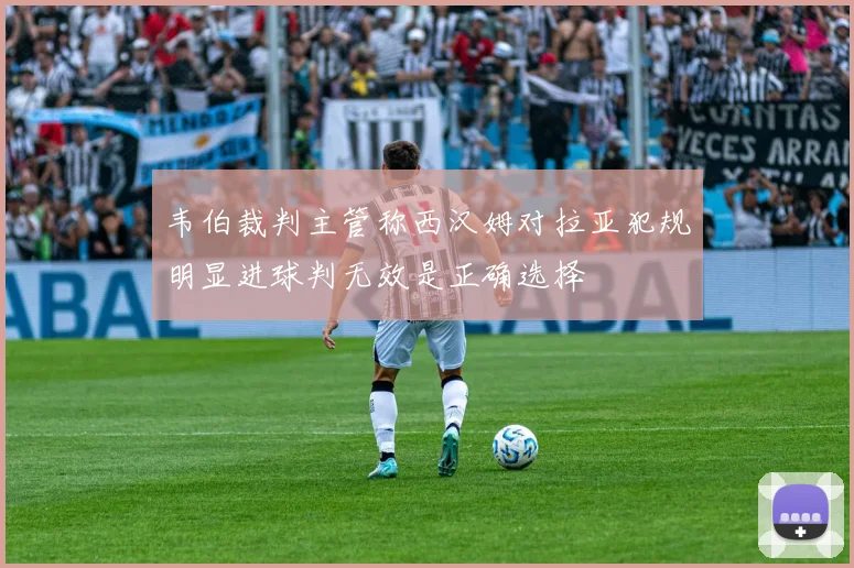 韦伯裁判主管称西汉姆对拉亚犯规明显进球判无效是正确选择